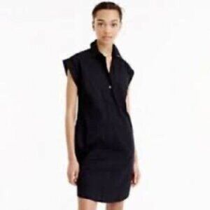 j Crew Black Cotton Shirt Dress